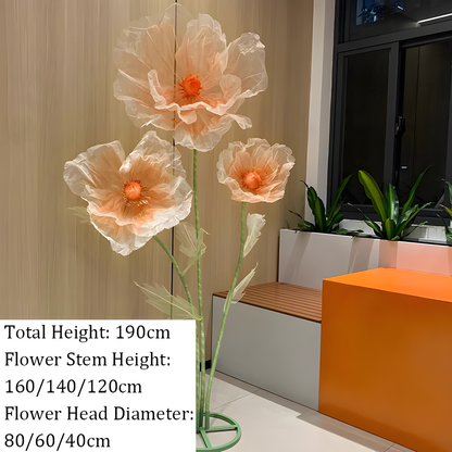 180 cm Poppy Flower Stand