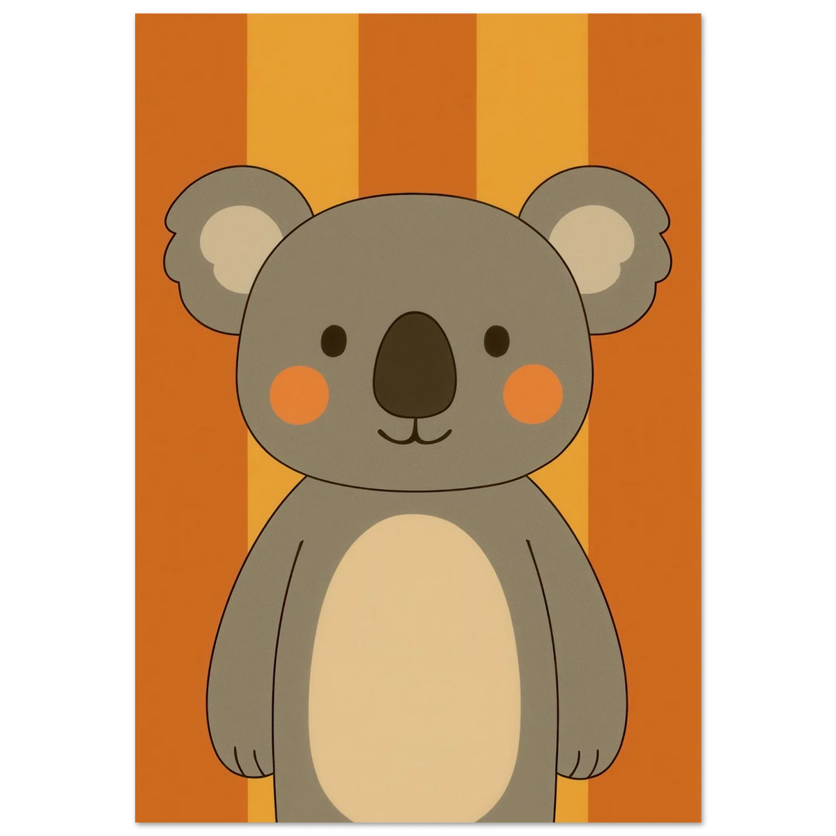 Söt Koala Konsttryck: Lekfull Väggkonst för Barnrummet