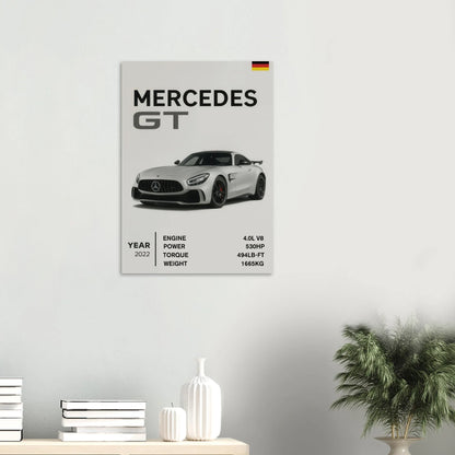 Mercedes GT 45: German Engineering Specs Poster Print – Elevate Your Space with Automotive Artistry