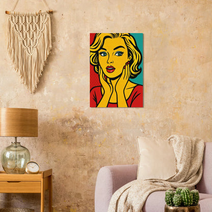 Pop Art Poster: Retro Glamour Wall Art in Vibrant Hues, Available in Various Sizes