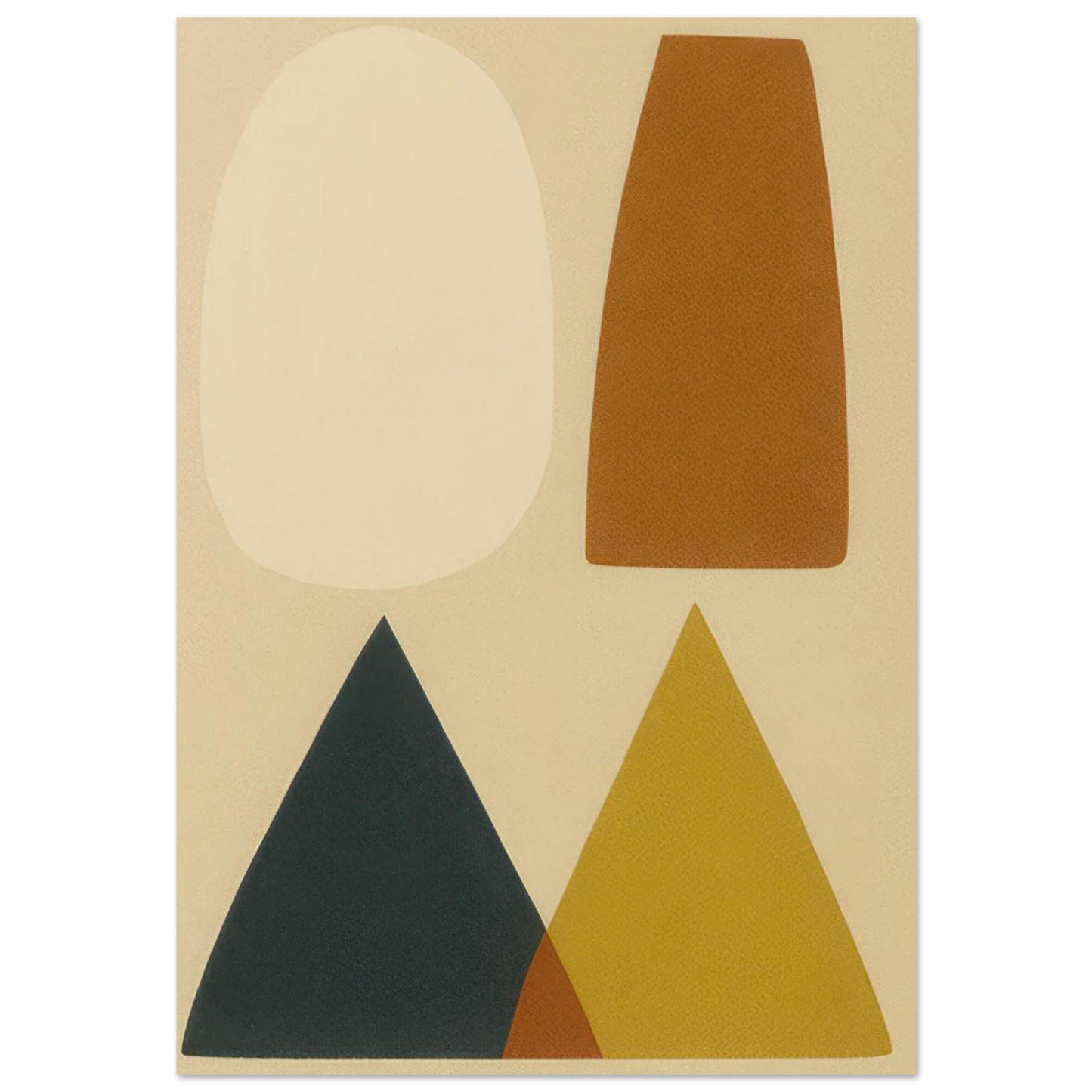 Minimalist Landscape Art Print – Earthy Tones & Abstract Shapes