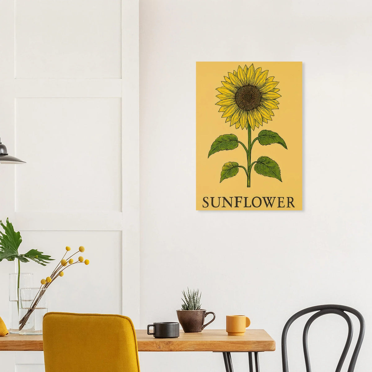 Frukter Solros Poster - Levande Gårdsinspirerad Konst med Soliga Nyanser