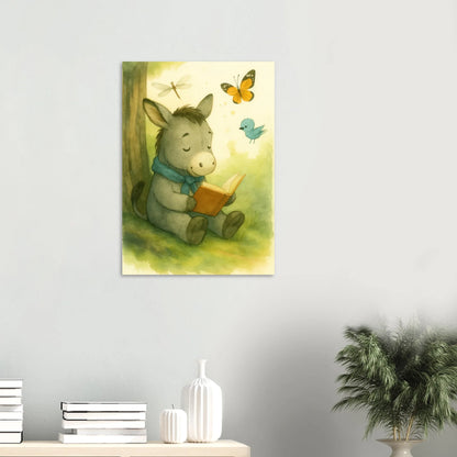 Little Donkey's Quiet Corner: Enchanting Storytime Art Print