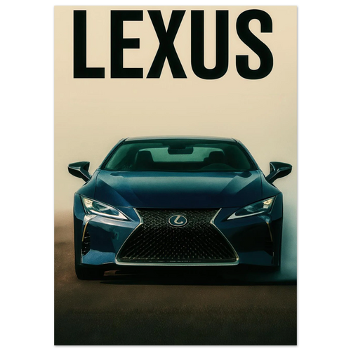 Lexus RC Performance Poster - Blå Sportbil Konsttryck