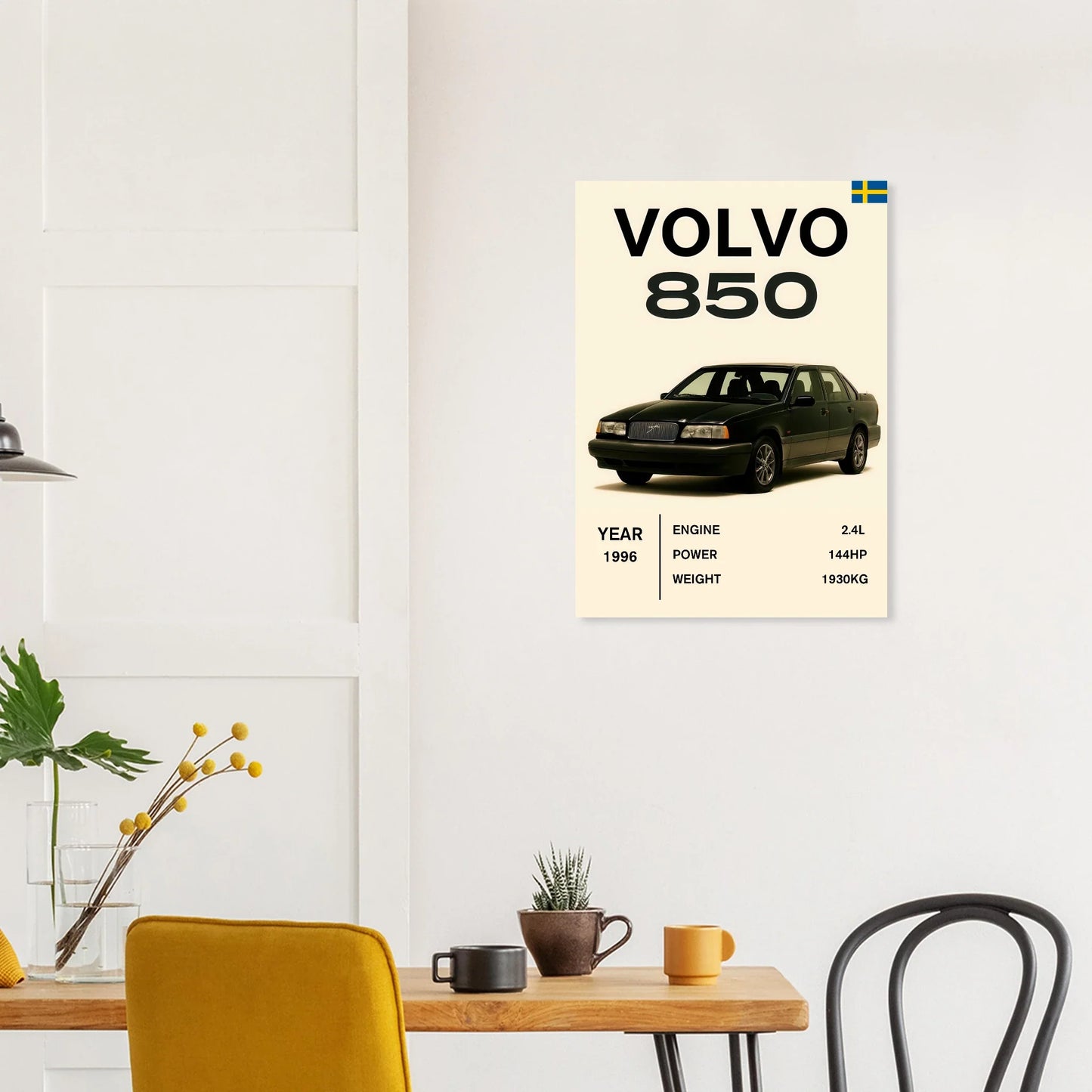 Volvo 850 Klassisk Bil Affisch – Fånga Tidens Elegans med Premium Konsttryck