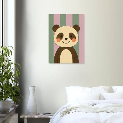 Söt Panda Konsttryck – Charmig och Lekfull Konst för Barnrummet, Tillgänglig i Flera Storlekar