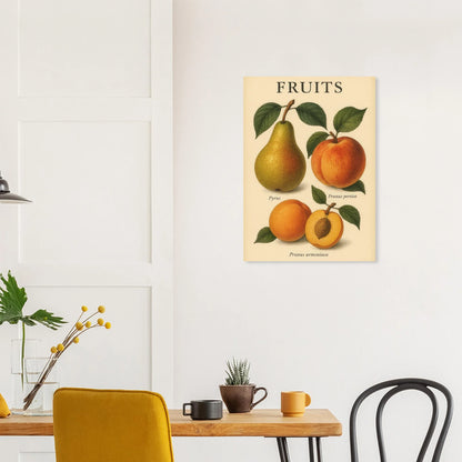 Frukter – Botanisk Vintage Frukt Illustration Poster – Klassisk Konsttryck i Flera Storlekar