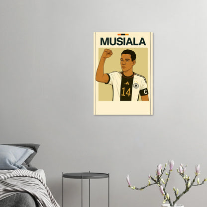 Musiala Dynamic Action Poster – Bold Sports Art Print in Various Sizes