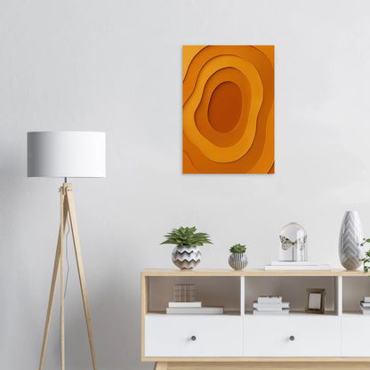 Abstrakt Terracotta Delight - Modern Minimalist Orange Art Print