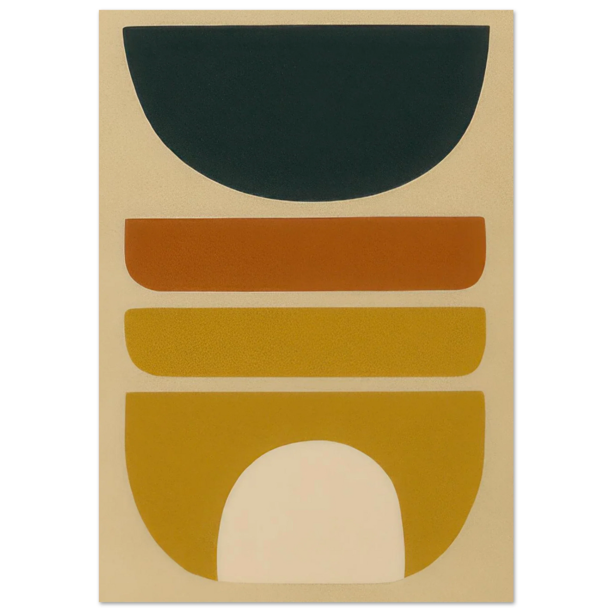 Abstrakt Minimalist Earth Tones Art Print – Modern Geometric Wall Decor for a Serene Home