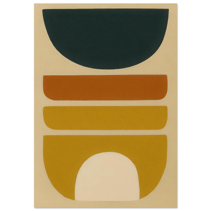 Abstrakt Minimalist Earth Tones Art Print – Modern Geometric Wall Decor for a Serene Home