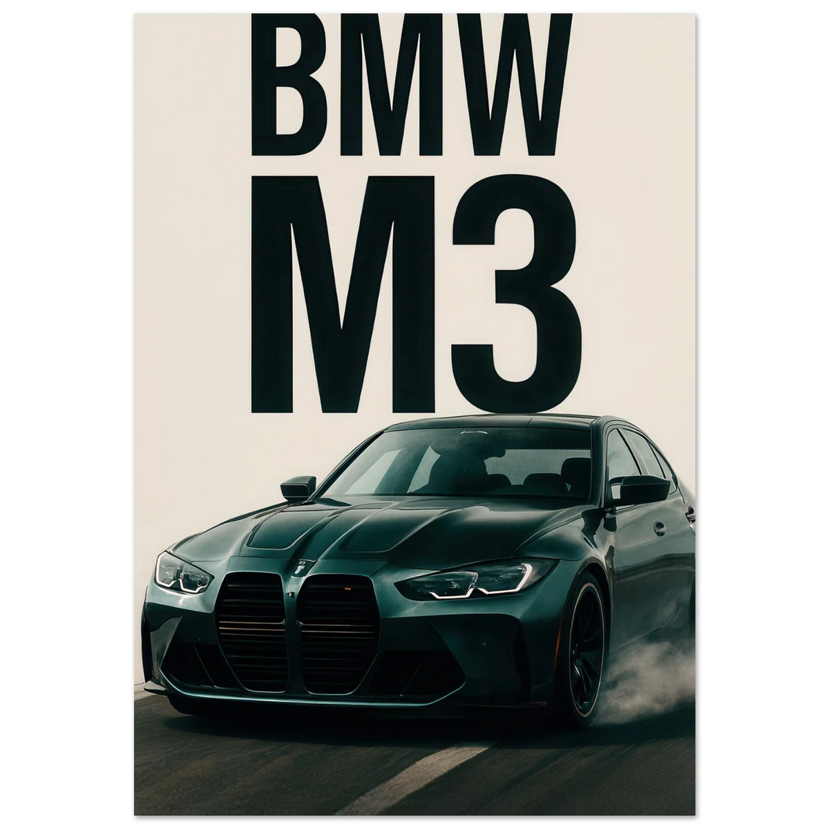 BMW M3 Performance Poster - Exklusiv Bilkonsttryck i premiumkvalitet