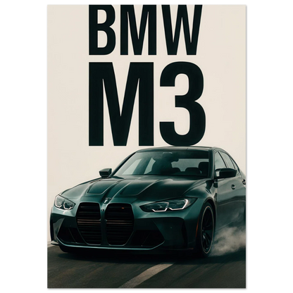 BMW M3 Performance Poster - Exklusiv Bilkonsttryck i premiumkvalitet