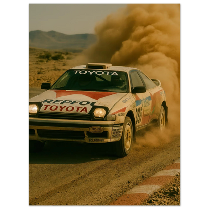 Bilar: Rallycross Retro - Dynamisk Väggkonst i Olika Storlekar