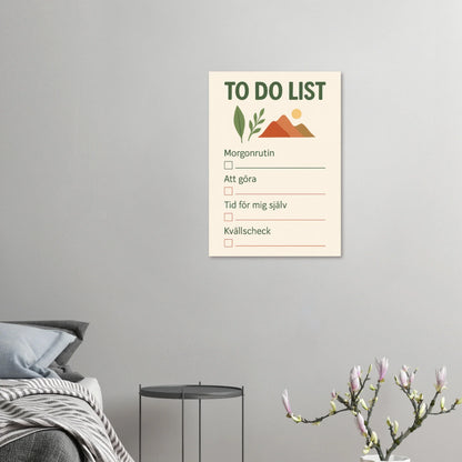 Minimalistisk Att Göra-Lista Poster – Fånga Dagen med Naturinspirerad Konst