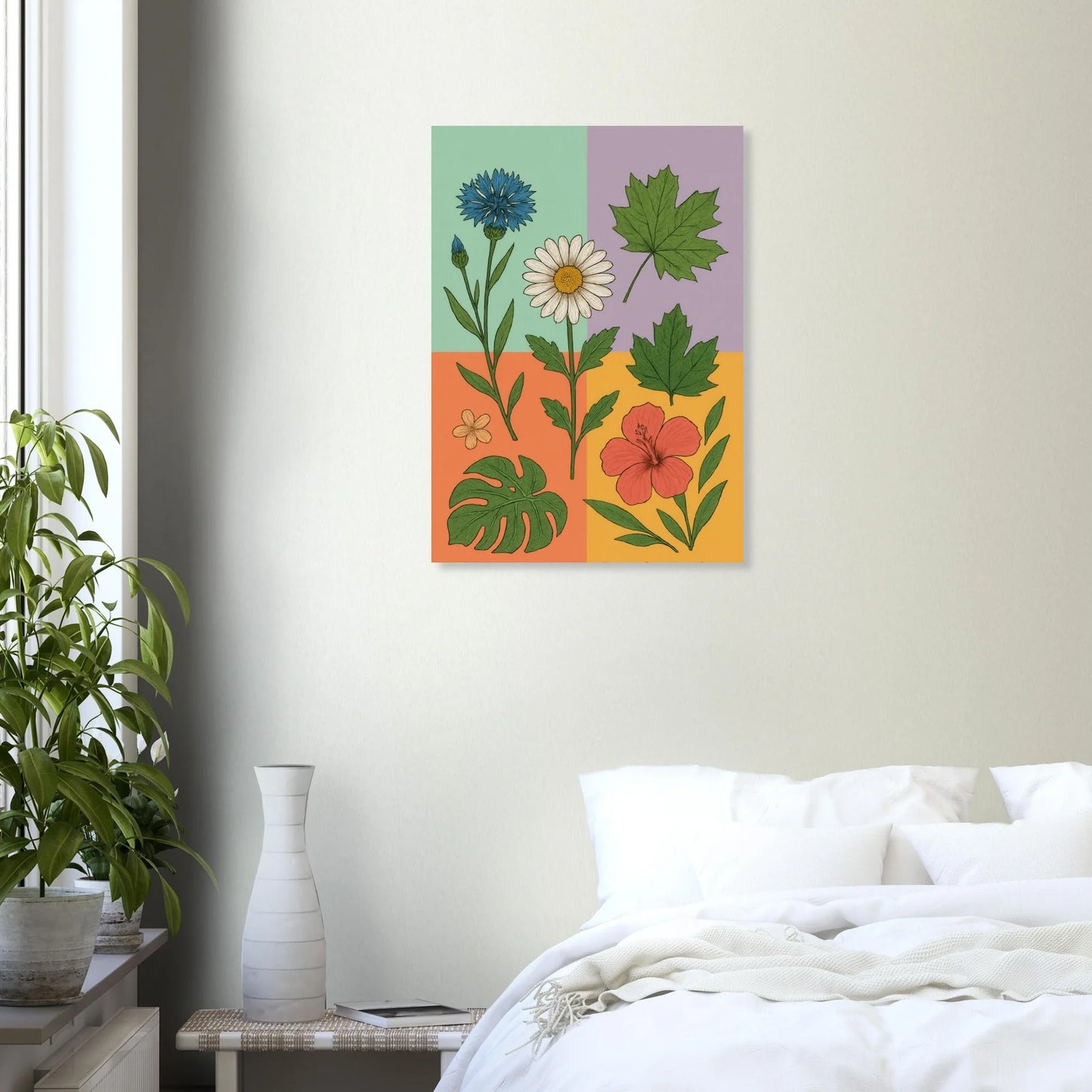 Frukter Botanisk Konsttryck – Levande Blommor och Blad på Premium Papper, Välj Din Storlek