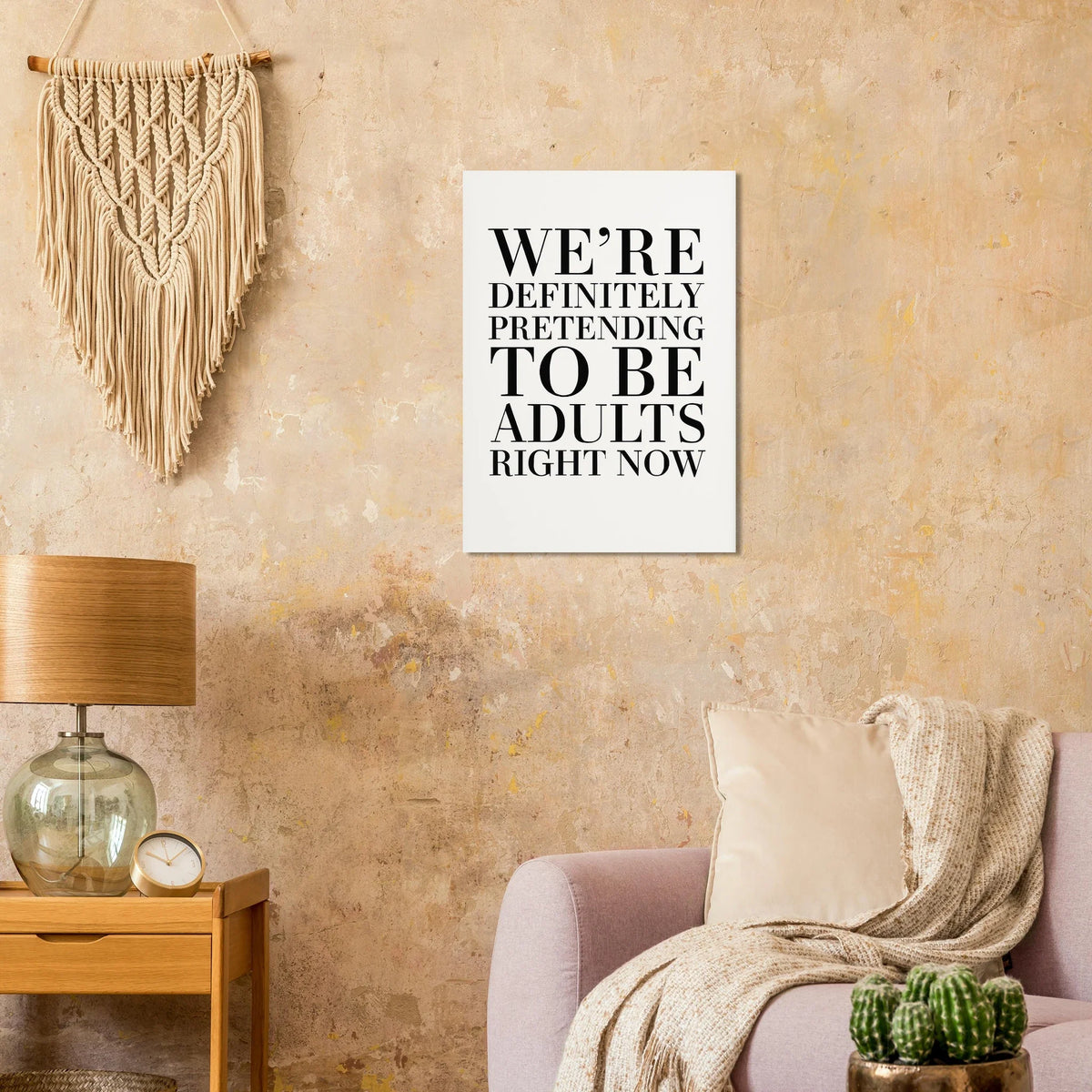 "Pretending to Be Adults" Statement Art Print - Elevate Your Space with Humorous Elegance