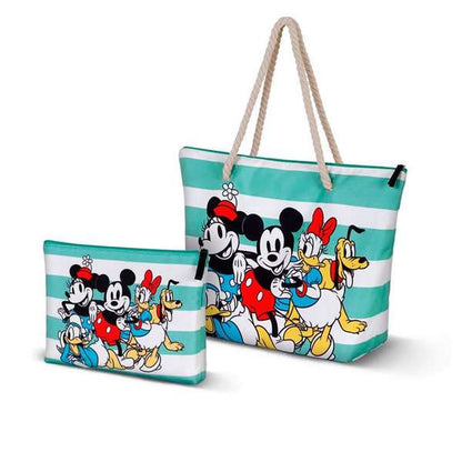 Strandväska Mickey Mouse, flerfärgad, rymlig
