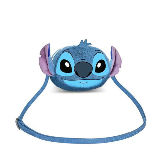 Axelväska Stitch i polyester, blå, med blixtlås