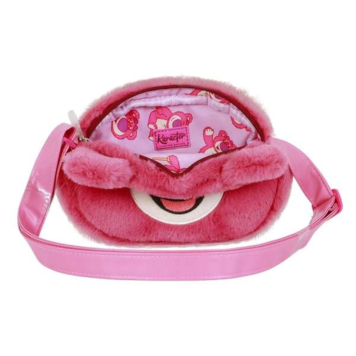 Axelväska Karactermania i polyester, rosa, med blixtlås