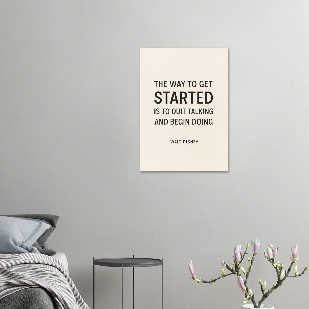 Walt Disney "The Way To Get Started" Inspirational Quote Art Print Poster