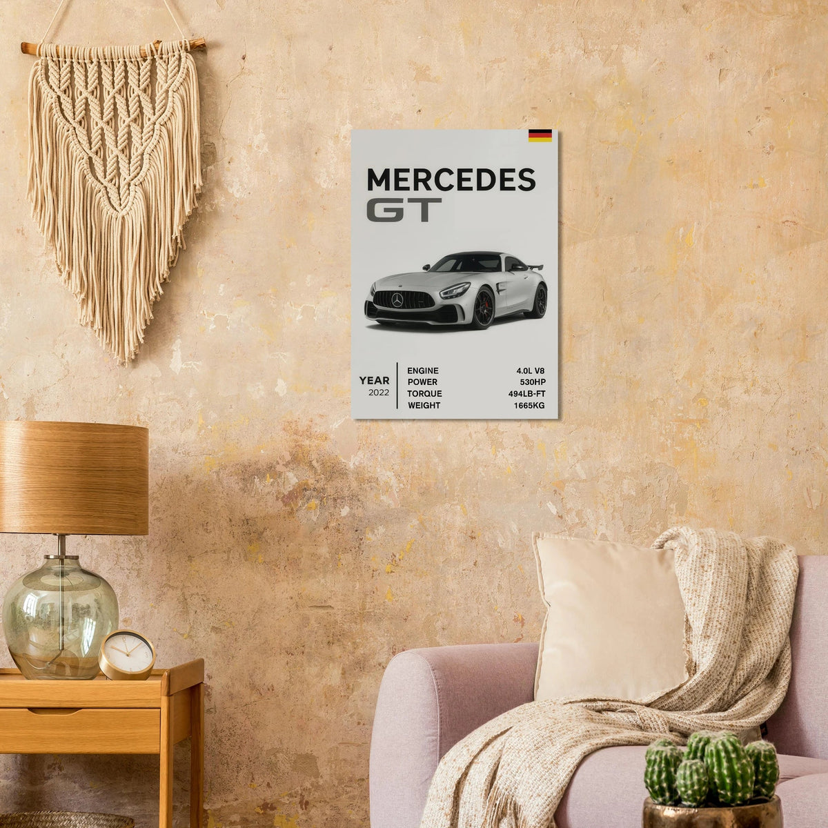Mercedes GT 45: German Engineering Specs Poster Print – Elevate Your Space with Automotive Artistry