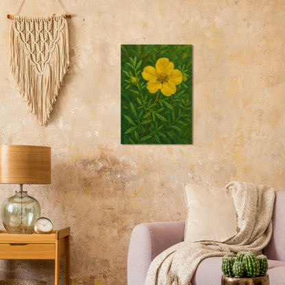 Vibrant Yellow Blossom Art Print – Golden Bloom Poster for Bright Spaces
