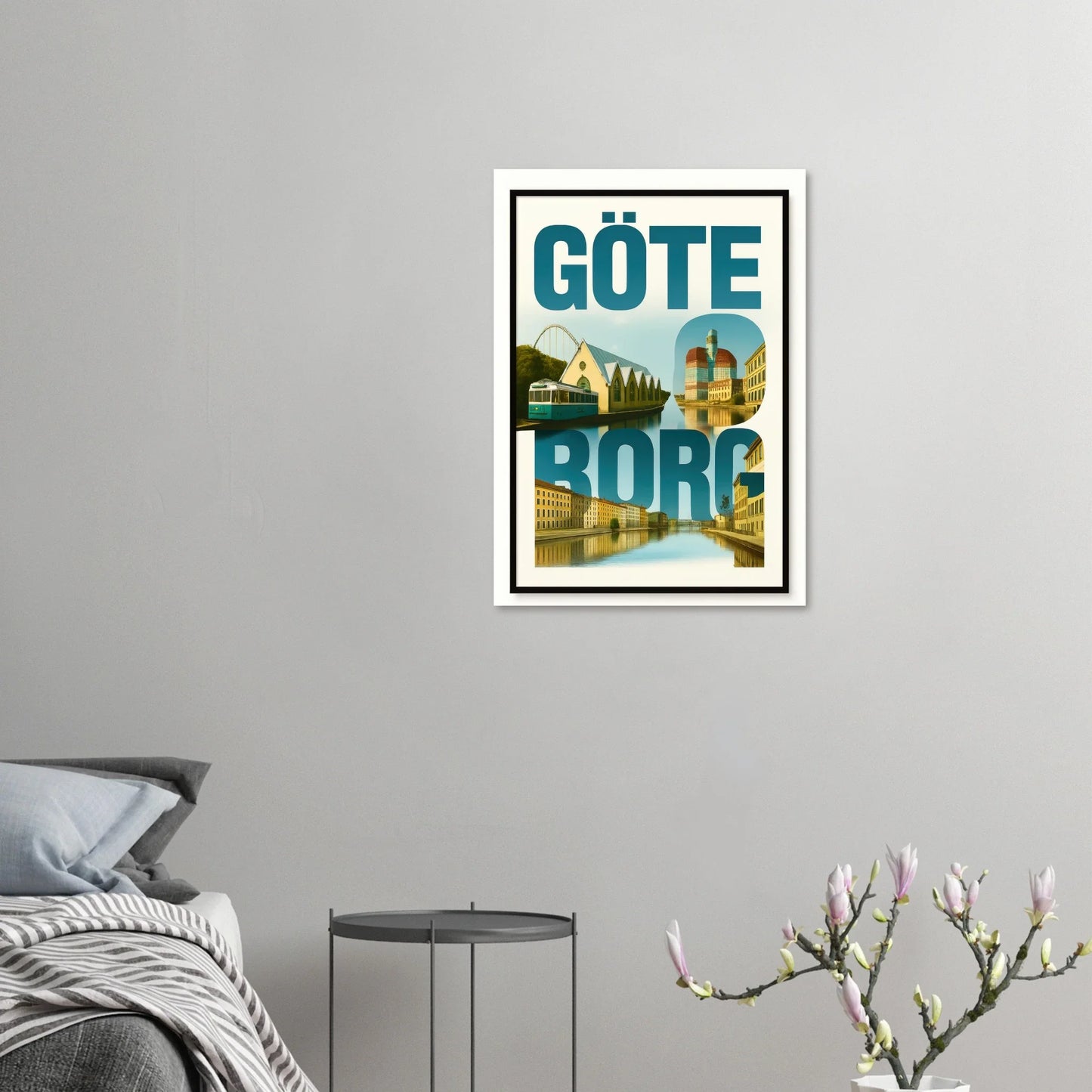 Göteborg Cityscape Art Print – Vibrant Swedish City Poster with Iconic Landmarks in various sizes