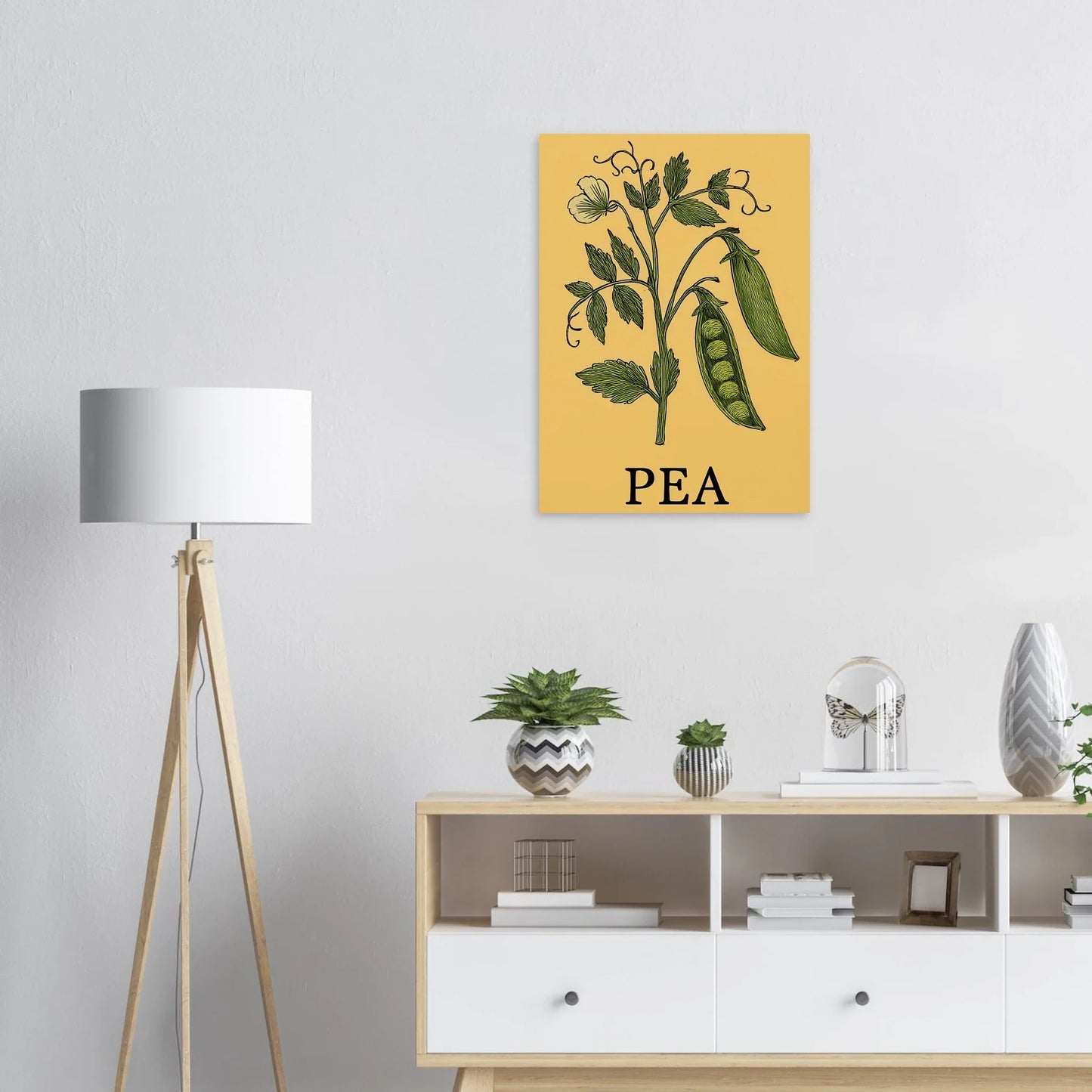 Frukter Pea Pod Print: En tidlös botanisk poster för ditt hem