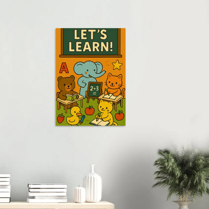 Lekfull Skolstart: 'Let's Learn!' Konsttryck för Barnrummet