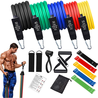 Eleven Piece Resistance Band Set