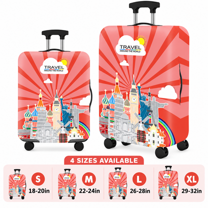 Printed Stretch Suitcase Cover