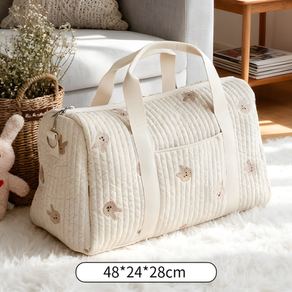 Large Cotton Travel and Diaper Bag