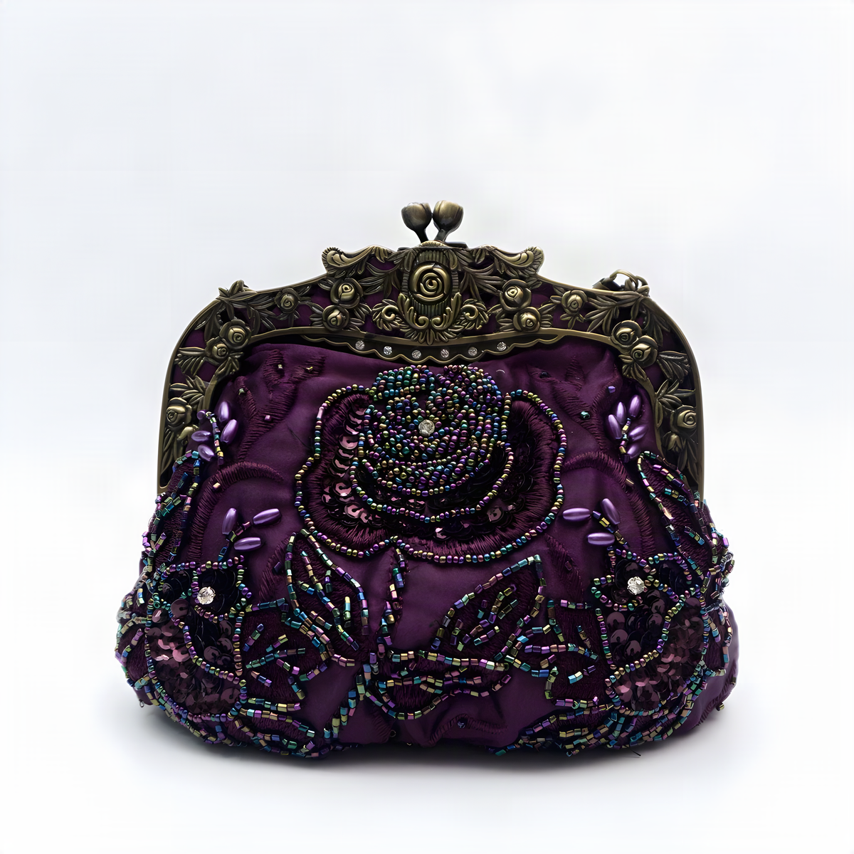 Floral Beaded Evening Bag