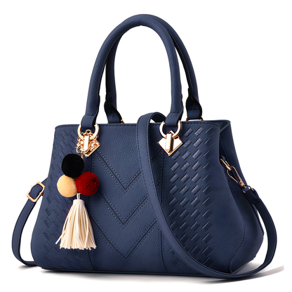 Textured Top-Handle Handbag