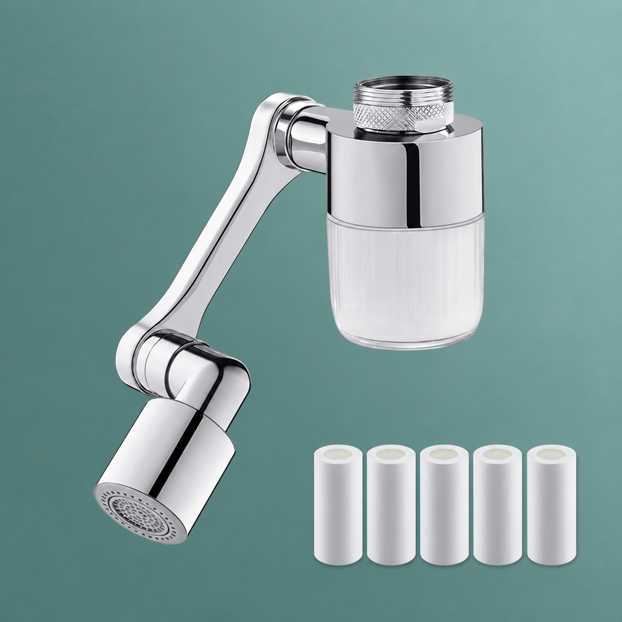 Dual-Outlet Faucet Filter Arm