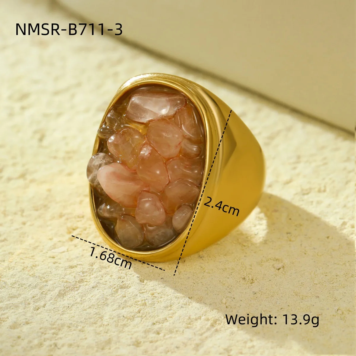 Natural Stone Statement Ring
