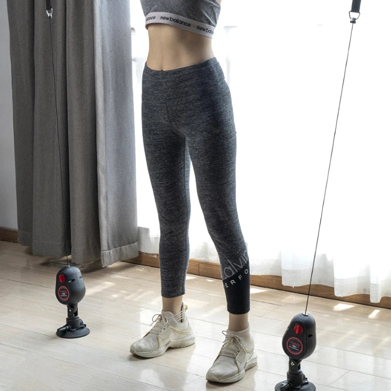Fitness Resistance Drag Down Rope Trainer med sugkraft