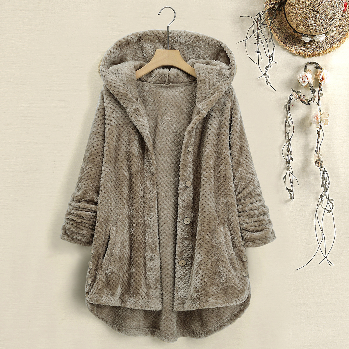 Hooded Fleece Cardigan