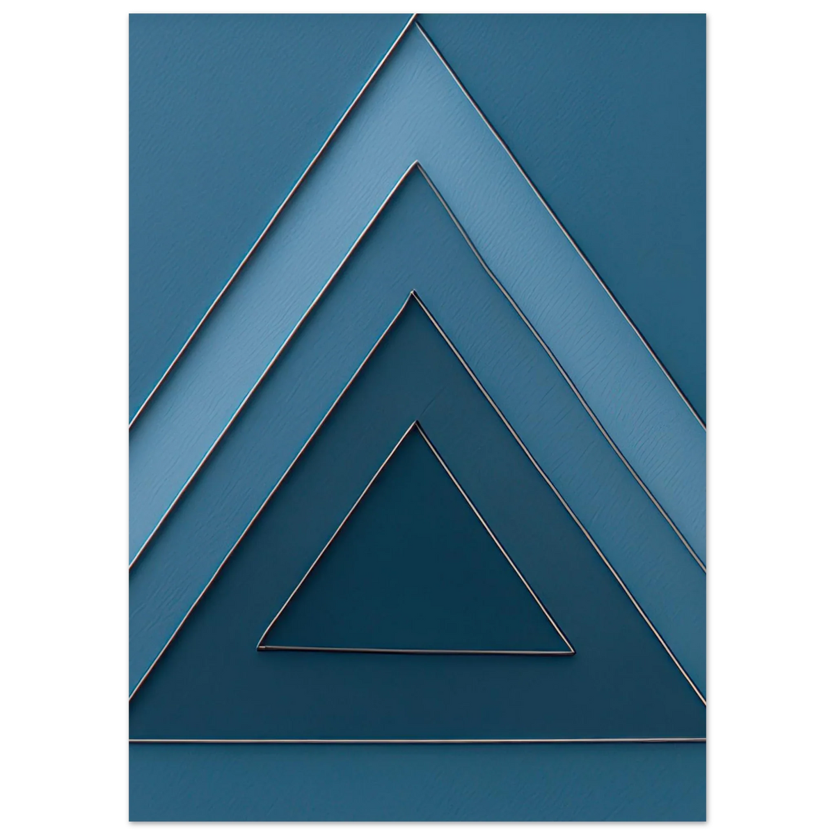 Abstrakt / Minimalistisk Poster i Sval Blå, Flera Storlekar