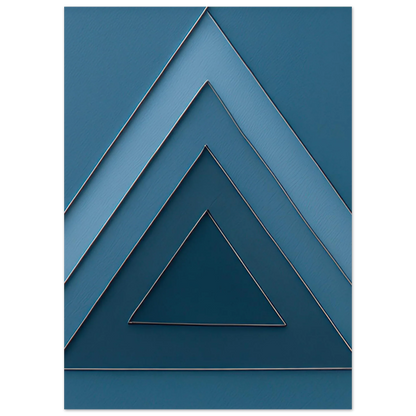 Abstrakt / Minimalistisk Poster i Sval Blå, Flera Storlekar
