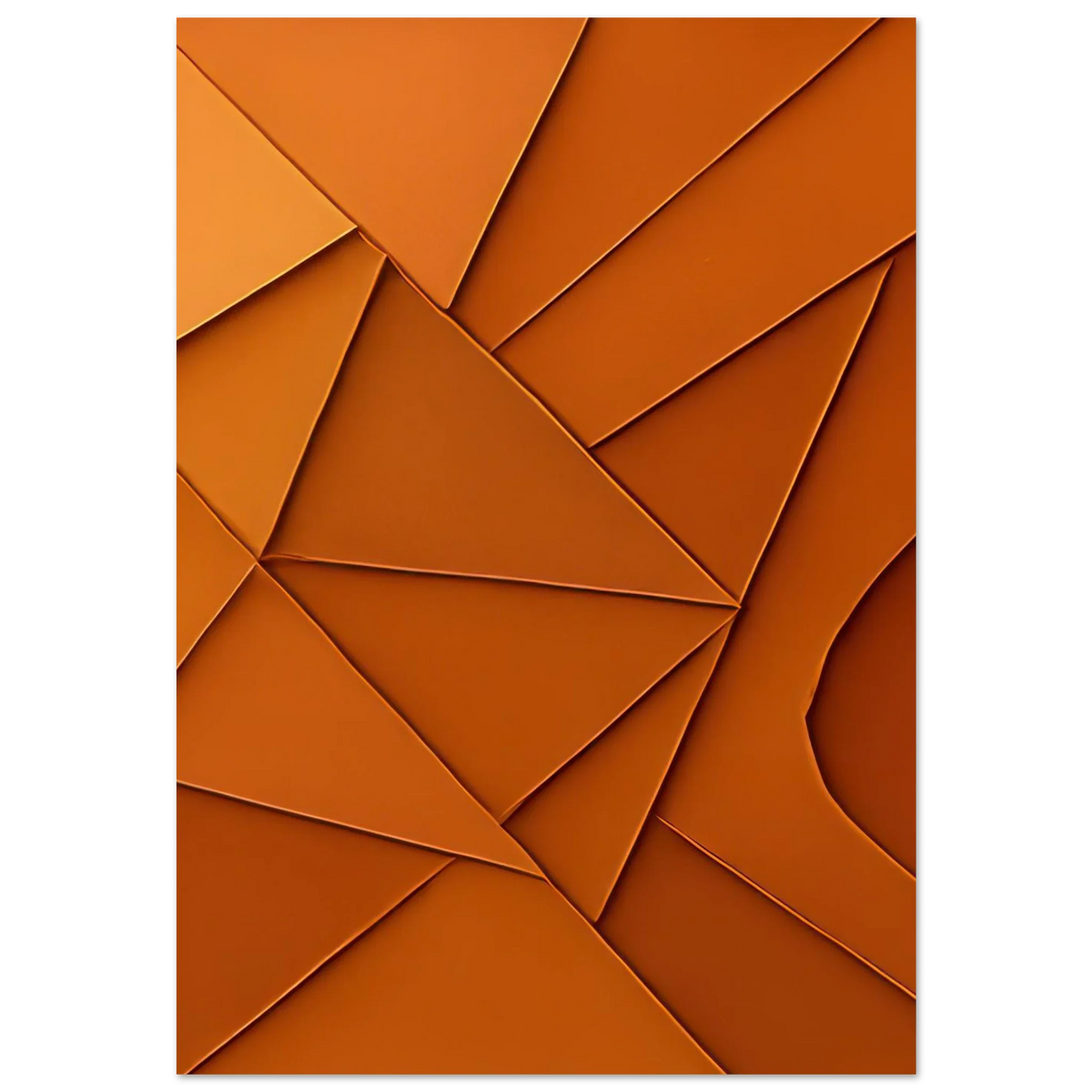 Abstrakt / Minimalistisk Terrakotta Design - Högkvalitativ Poster i Flera Storlekar