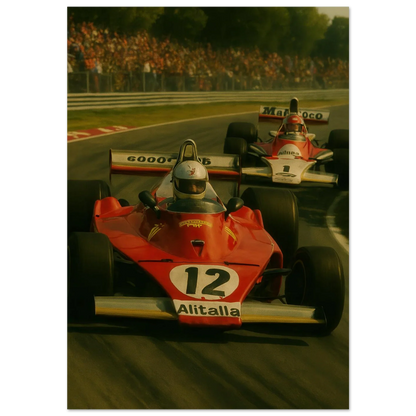 Bilar: Classic Racing Excitement Poster – Vintage Formula 1 Art Print