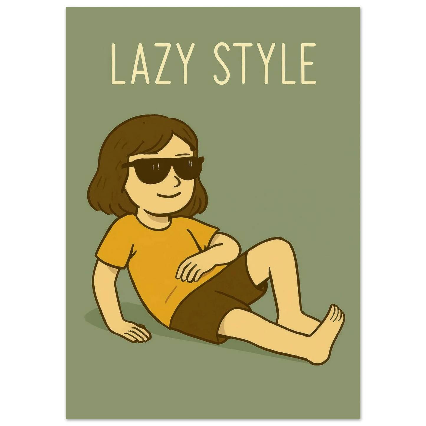 Lazy Style Chilling Vibe Poster – Unique Wall Art in Various Sizes