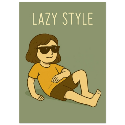 Lazy Style Chilling Vibe Poster – Unique Wall Art in Various Sizes