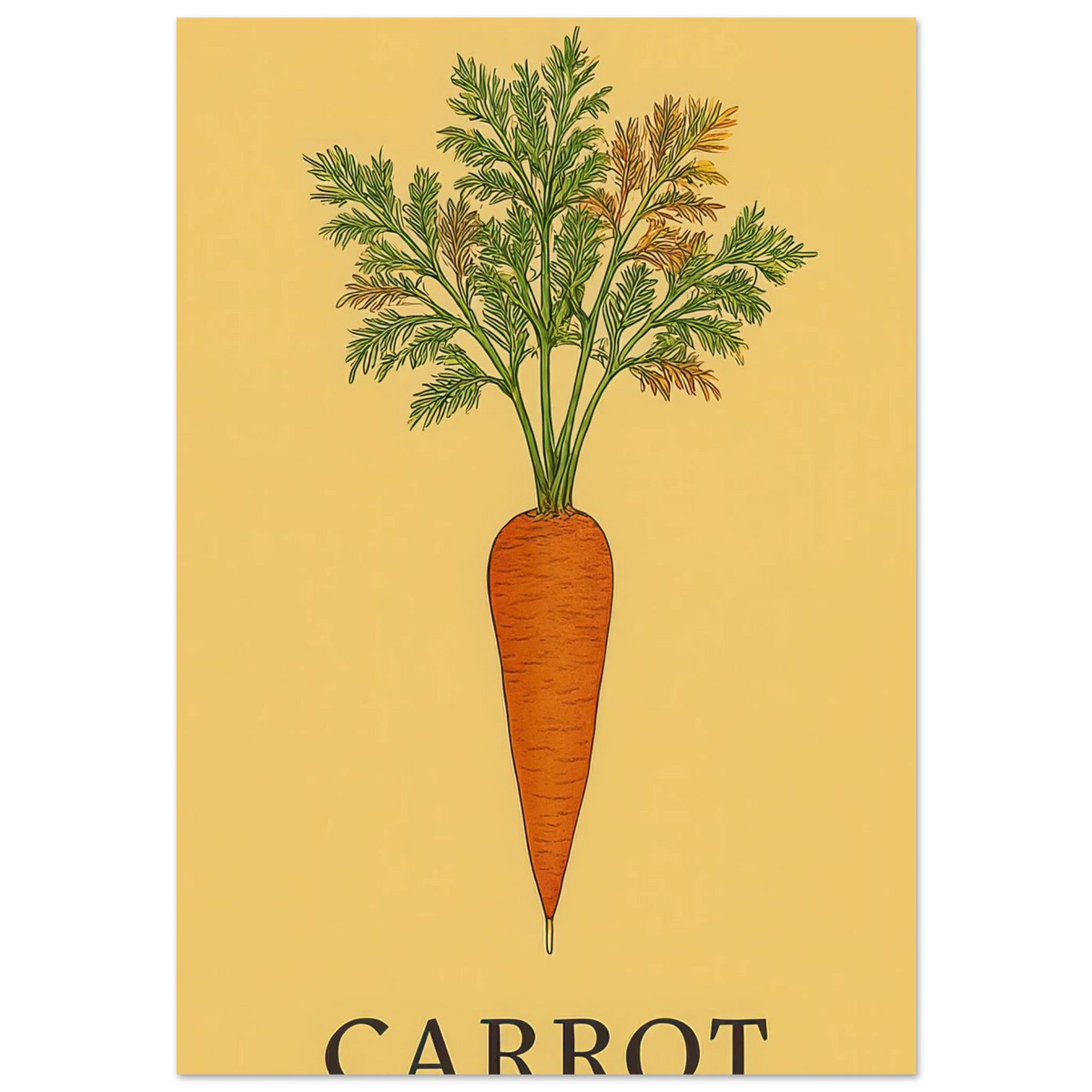 Frukter Carrot Botanical Art Print – Classic Swedish Inspired Kitchen & Dining Decor