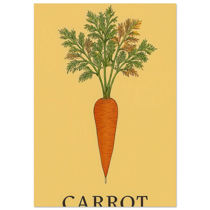 Frukter Carrot Botanical Art Print – Classic Swedish Inspired Kitchen & Dining Decor
