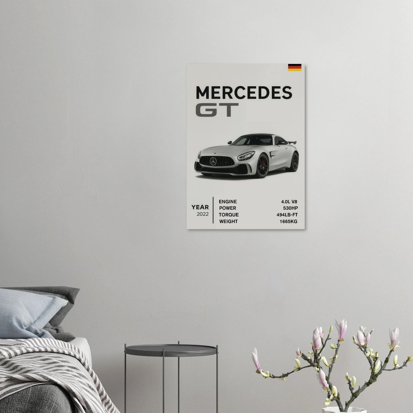 Mercedes GT 45: German Engineering Specs Poster Print – Elevate Your Space with Automotive Artistry