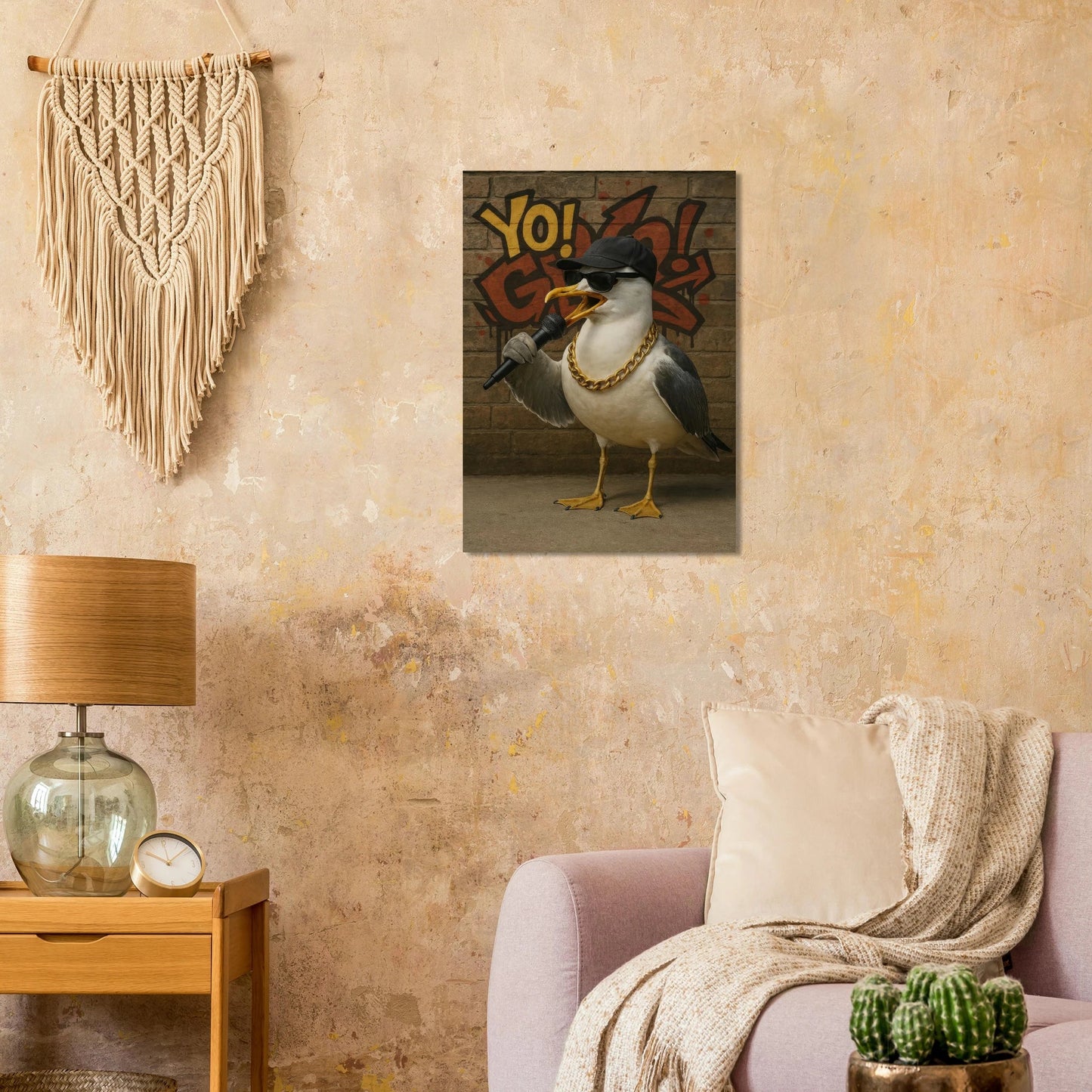 Yo! G Seagull - Hip-Hop Legend Poster Print with Graffiti Art Vibe