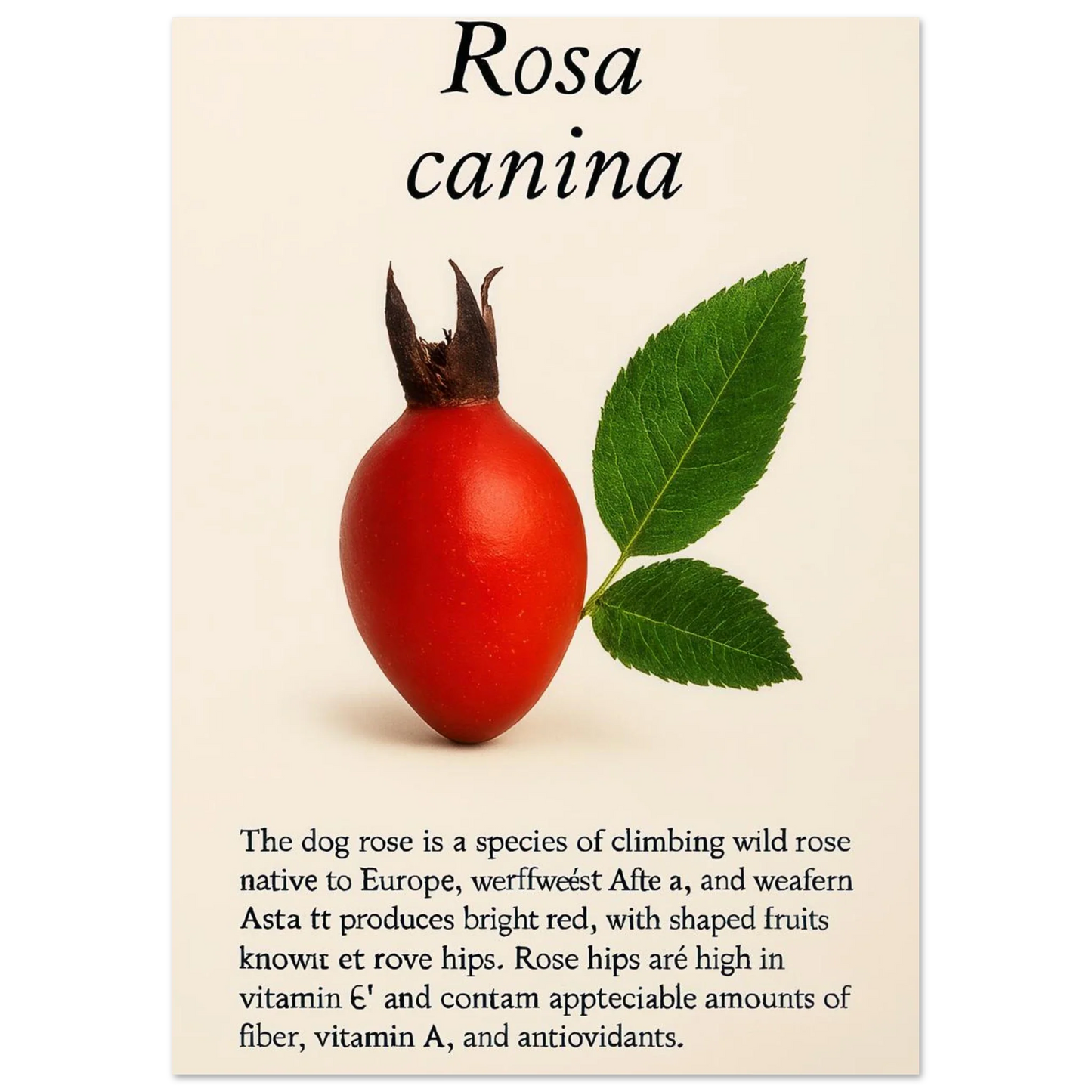 Frukter Rosa Canina Botanisk Plansch – Livfulla Nyanser för Ditt Hem i Flera Storlekar